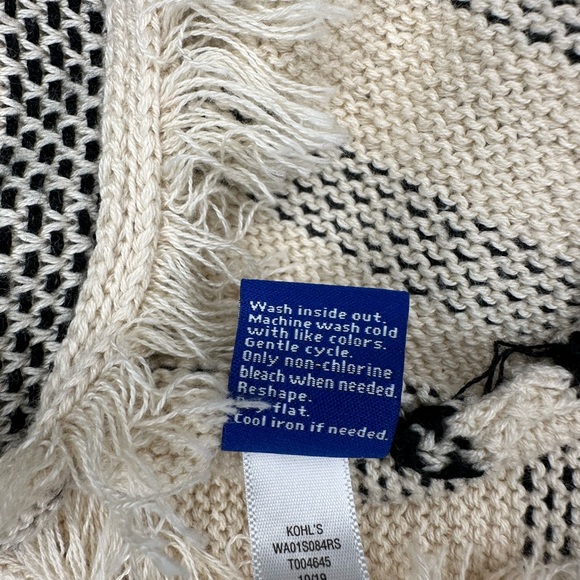 APT 9 Women's sleeveless Beige top black Stripes Fringe Sz M - Picture 8 of 9